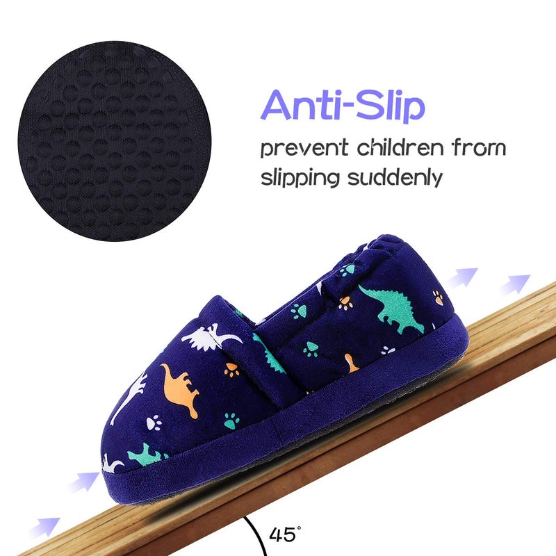 MIXIN Toddler Little Boys Kids Bedroom Non-Slip Slippers Blue Size 7 8 M - Image 4